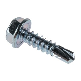 RS PRO Bright Zinc Steel Pan Head Self-Drilling Screw 4.8 mm Diameter 19 mm Length Model 546-5856