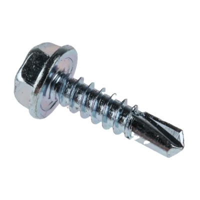 RS PRO Bright Zinc Steel Pan Head Self-Drilling Screw 4.8 mm Diameter 19 mm Length Model 546-5856