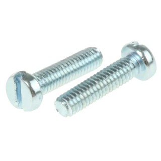 RS PRO Steel Slot Cheese Head Machine Screw M2.5 Thread Size, 10 mm Length, Bright Zinc Finish 546-6118