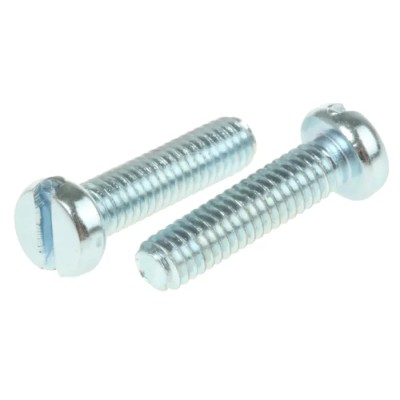 RS PRO Steel Slot Cheese Head Machine Screw M2.5 Thread Size, 10 mm Length, Bright Zinc Finish 546-6118