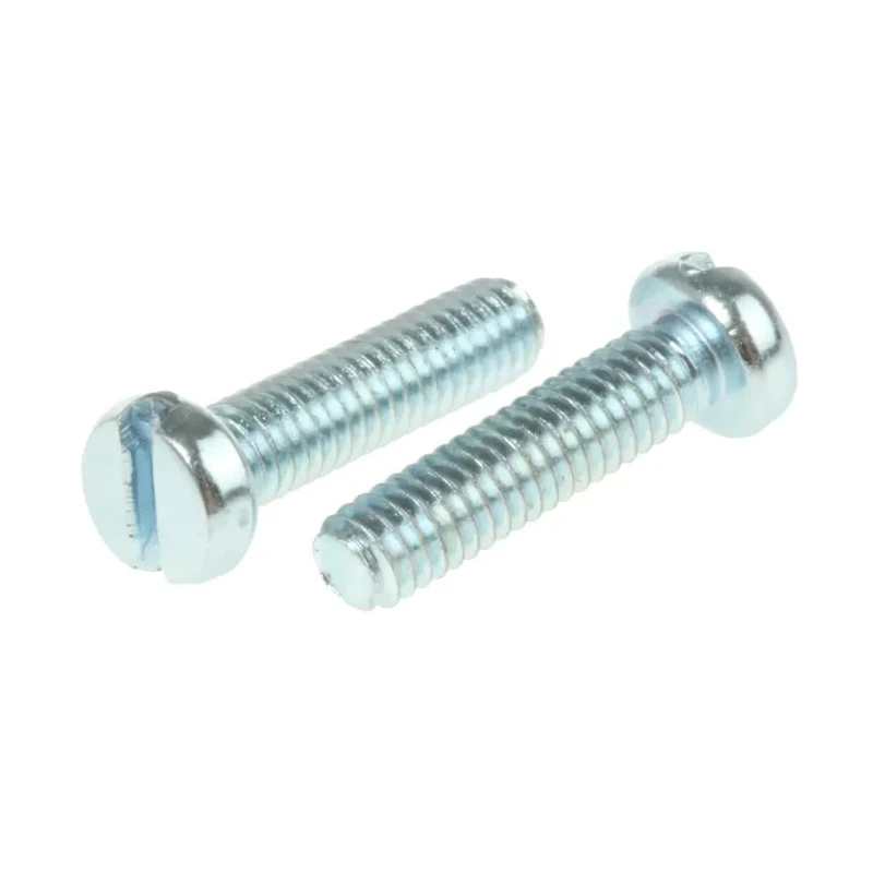 RS PRO Steel Slot Cheese Head Machine Screw M2.5 Thread Size, 10 mm Length, Bright Zinc Finish 546-6118