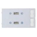 HARTING USB Connector Panel Mount 2 Port Type USB Type A Straight Female 5A USB 2.0 39500020093