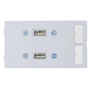 HARTING USB Connector Panel Mount 2 Port Type USB Type A Straight Female 5A USB 2.0 39500020093