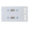 HARTING USB Connector Panel Mount 2 Port Type USB Type A Straight Female 5A USB 2.0 39500020093