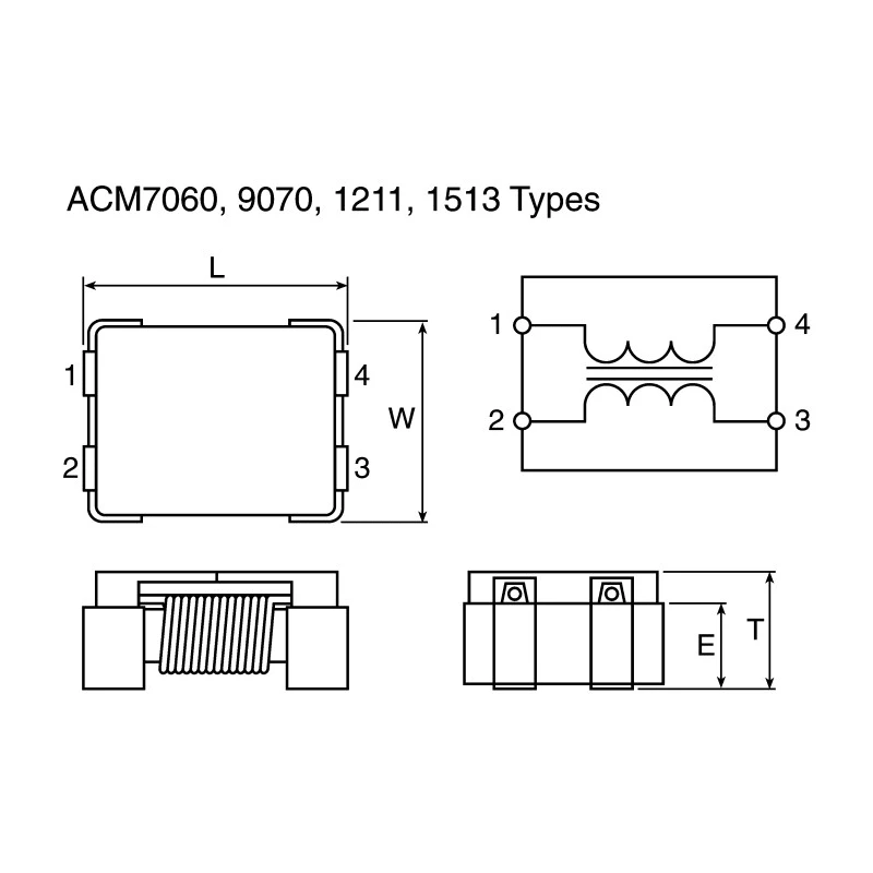 TDK Wirewound Surface Mount Inductor with Ferrite Core 10A Maximum DC Current ACM1513-551-2PL-TL