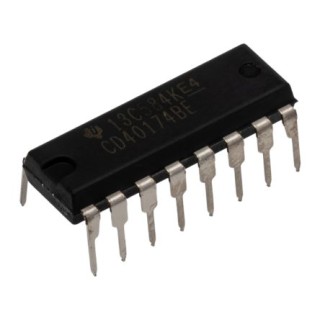 Texas Instruments 6 Flip Flop IC 4000 Series PDIP 16-Pin, 3 to 18V Operating Voltage CD40174BE