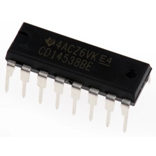 Texas Instruments 2 Element 4000 Series Monostable Multivibrator, 16-Pin PDIP CD14538BE