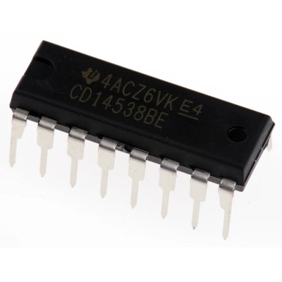 Texas Instruments 2 Element 4000 Series Monostable Multivibrator, 16-Pin PDIP CD14538BE