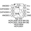 Broadcom DC Input 2-Channel Surface Mount Optocoupler 8-Pin SOIC HCPL-0530-000E