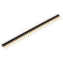 RS PRO Straight Through Hole Pin Header, 32 Contacts, 2.54 mm Pitch, 1 Row, Unshrouded 600-7473