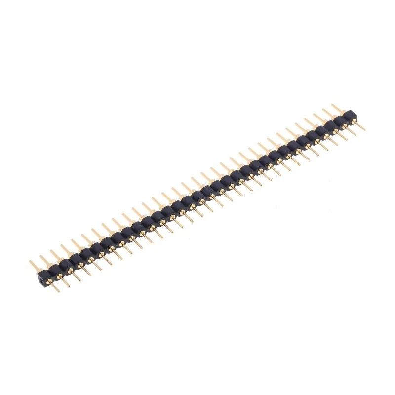 RS PRO Straight Through Hole Pin Header, 32 Contacts, 2.54 mm Pitch, 1 Row, Unshrouded 600-7473