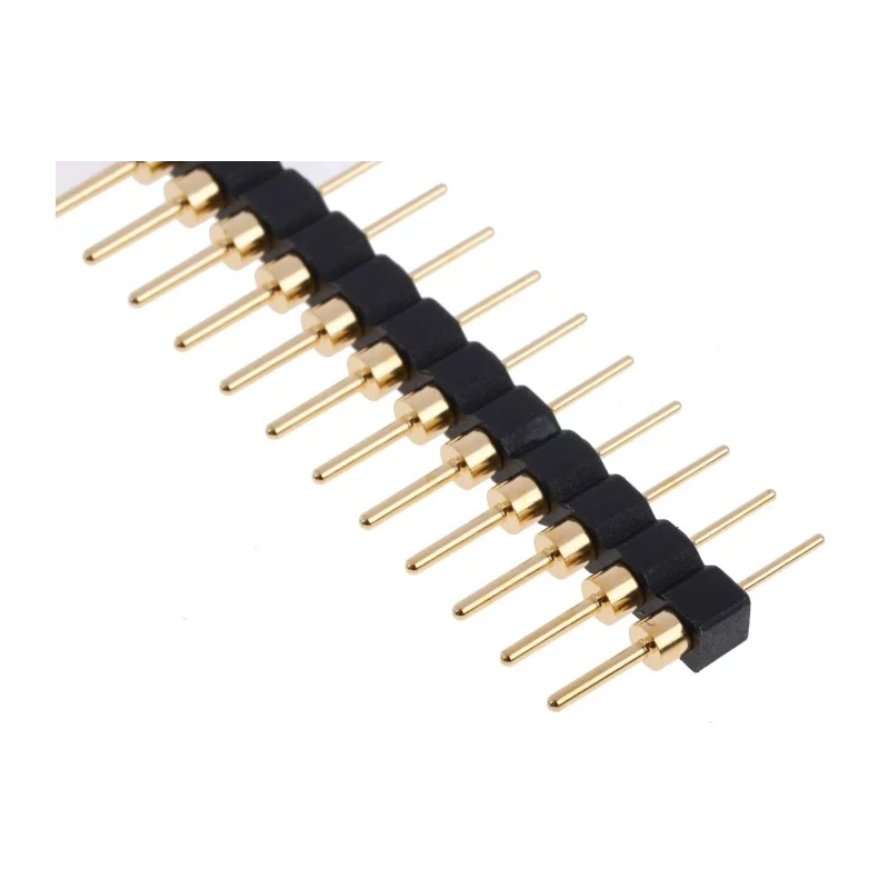 RS PRO Straight Through Hole Pin Header, 32 Contacts, 2.54 mm Pitch, 1 Row, Unshrouded 600-7473