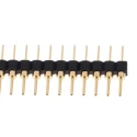 RS PRO Straight Through Hole Pin Header, 32 Contacts, 2.54 mm Pitch, 1 Row, Unshrouded 600-7473