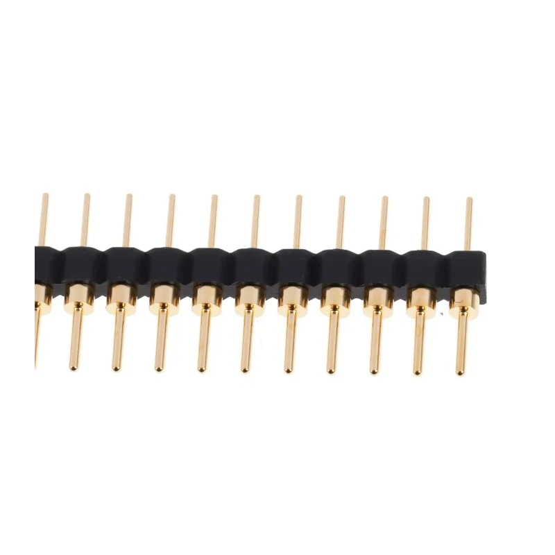 RS PRO Straight Through Hole Pin Header, 32 Contacts, 2.54 mm Pitch, 1 Row, Unshrouded 600-7473