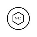 RS PRO Plain Stainless Steel Hex Nut M3.5, DIN 934 527-246