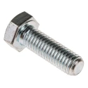 RS PRO Bright Zinc Steel Hex Bolt M8 x 25 mm Grade 8.8 Threaded DIN 933 527-511