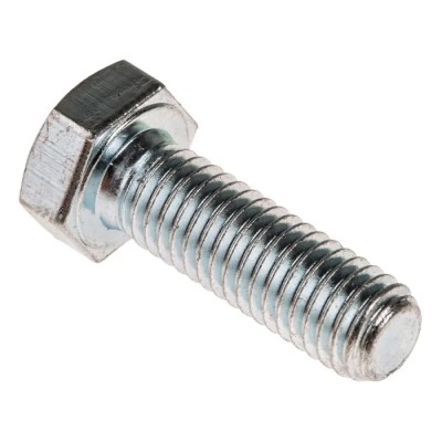 RS PRO Bright Zinc Steel Hex Bolt M8 x 25 mm Grade 8.8 Threaded DIN 933 527-511