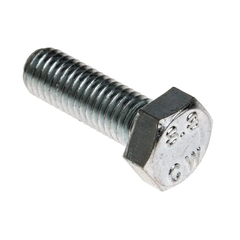 RS PRO Bright Zinc Steel Hex Bolt M8 x 25 mm Grade 8.8 Threaded DIN 933 527-511