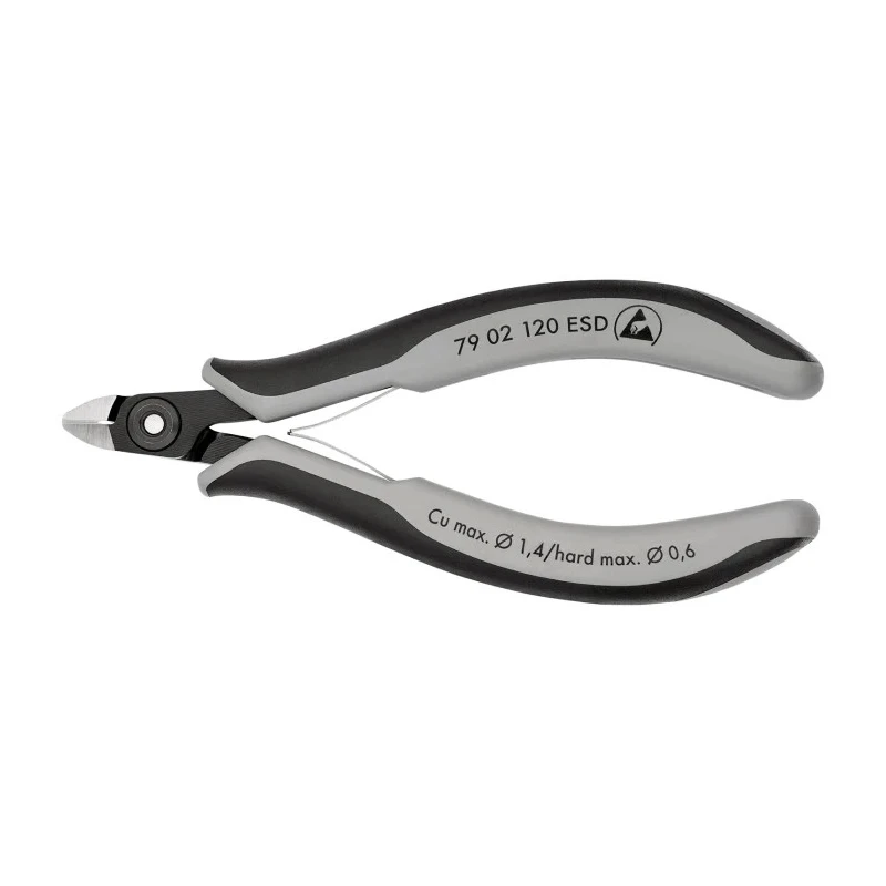 Knipex Electronic Mini Head Bevel ESD Safe Side Cutter 120mm 79 02 120 ESD