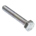 RS PRO Bright Zinc Steel Hex Bolt M8 x 50 mm Grade 8.8 Steel DIN 933 527-549