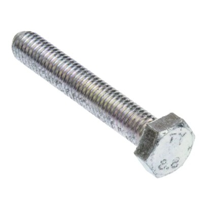 RS PRO Bright Zinc Steel Hex Bolt M8 x 50 mm Grade 8.8 Steel DIN 933 527-549