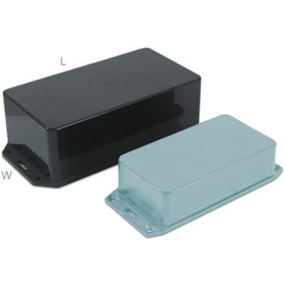CAMDENBOSS Black ABS Flanged Series 2000 IP54 Enclosure 31 mm x 132 mm x 62 mm BIM2003/IP-BLK