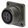 Amphenol Industrial MIL Spec Circular Connector 4 Contacts Female Box Mount Aluminium Alloy Black Zinc Cobalt Plated MS3102A