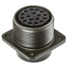 Amphenol Industrial MIL Spec Circular Connector 17 Way Box Mount Female 500, 700V AC, Aluminium Alloy Shell MS3102A