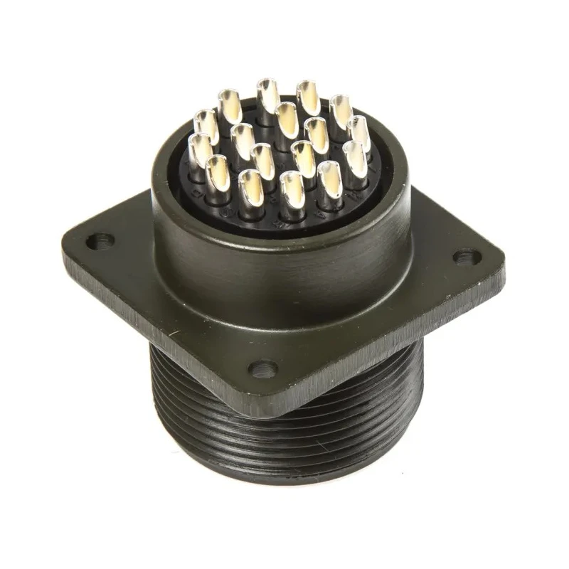 Amphenol Industrial MIL Spec Circular Connector 17 Way Box Mount Female 500, 700V AC, Aluminium Alloy Shell MS3102A