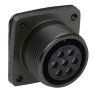 Amphenol Industrial MIL Spec Circular Connector Copper Alloy Straight 7 Way Box Mount Female 13A 500, 700V ac MS3102A