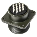 Amphenol Industrial MIL Spec Circular Connector Box Mount 14 Way Female Connector, Copper Alloy, Straight, 500-700V, MS3102A