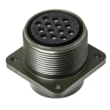 Amphenol Industrial MIL Spec Circular Connector Box Mount 14 Way Female Connector, Copper Alloy, Straight, 500-700V, MS3102A