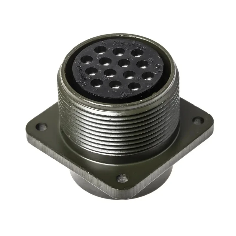 Amphenol Industrial MIL Spec Circular Connector Box Mount 14 Way Female Connector, Copper Alloy, Straight, 500-700V, MS3102A