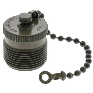 Amphenol Industrial MIL-DTL-5015 Female Dust Cap, Shell Size 10, IP66 Rated, Olive Drab Cadmium Finish 97-60-10P