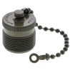 Amphenol Industrial MIL-DTL-5015 Female Dust Cap, Shell Size 10, IP66 Rated, Olive Drab Cadmium Finish 97-60-10P