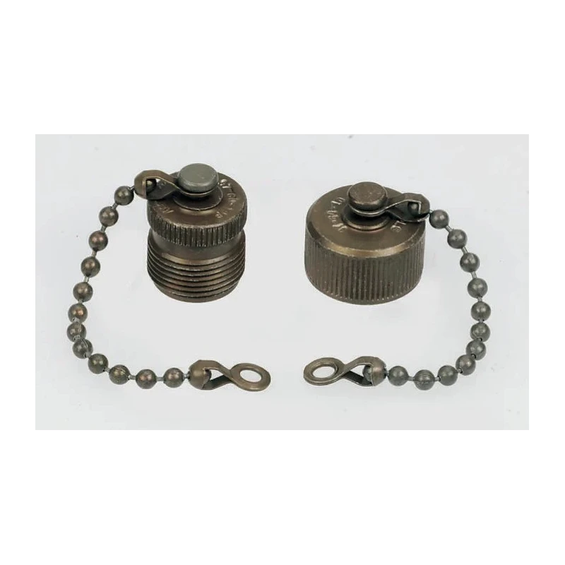 Amphenol Industrial MIL-DTL-5015 Female Dust Cap, Shell Size 10, IP66 Rated, Olive Drab Cadmium Finish 97-60-10P