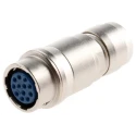 Hirose Circular Connector Miniature Socket 12 Contacts 2A 100V Push Pull HR10