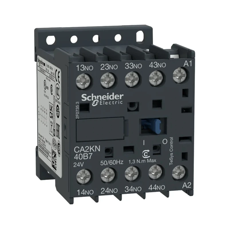 Schneider Electric CA2KN Contactor, 230V Coil Voltage, 4-Pole, 10 A Contact Current, 150 VA Power Rating, 690V AC CA2KN40P7