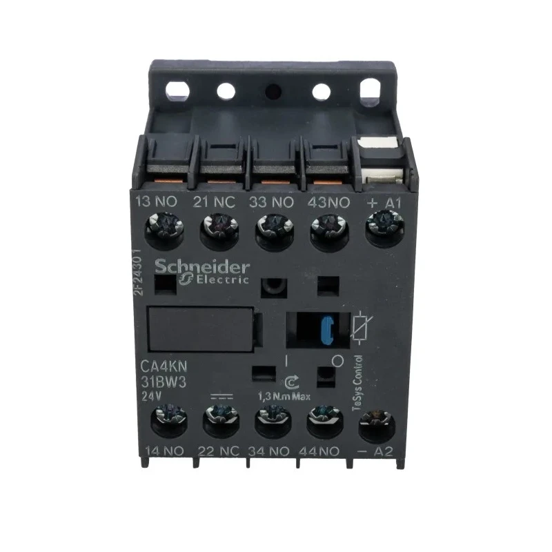 Schneider Electric Contactor CA4KN31BW3, 24V DC Coil, 4-Pole, 10 A Contact Current, 690V AC, DIN Rail Mount