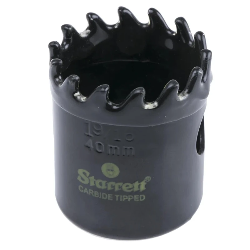 Starrett 40 mm Diameter Carbide Tip Drill Bit for Fibreglass, Galvanised Iron CT196