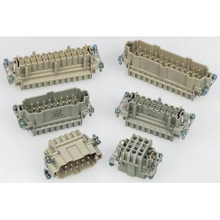 EPIC Heavy Duty Power Connector Insert, 16A, H-BE Series Male, 6 Contacts, 600V 10400000
