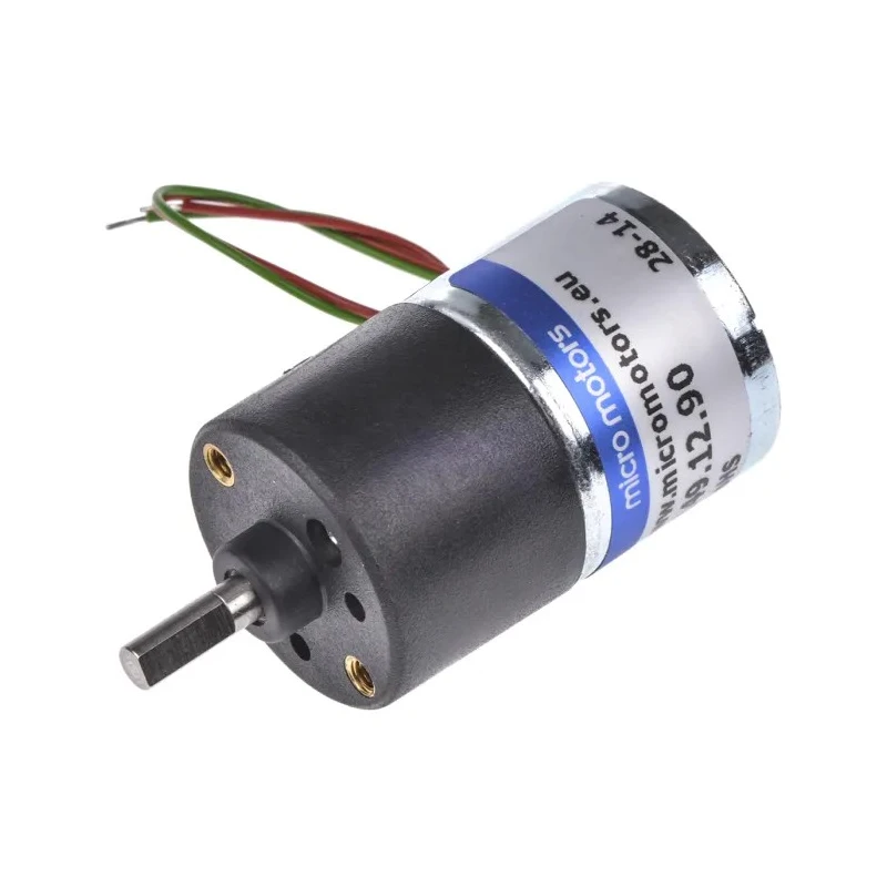 Micromotors Brushed Geared DC Geared Motor 12V dc, 8 Ncm Torque, 18 rpm Speed, 4 mm Shaft Diameter L149-12-90