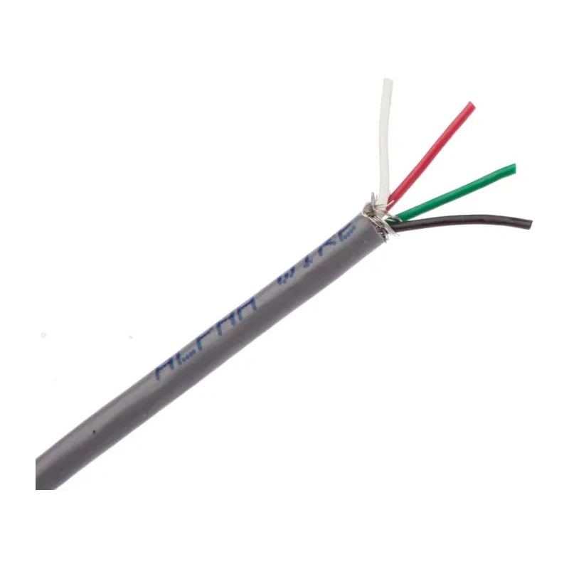 Alpha Wire Alpha Essentials Communication & Control Control Cable 4 Cores 0.09mm² 28 AWG Screened 305m 600V 3304 SL001