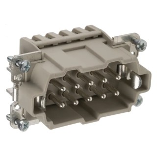 EPIC Heavy Duty Power Connector Insert 16A H-BE Series Male 10 Contacts 600V 10400100