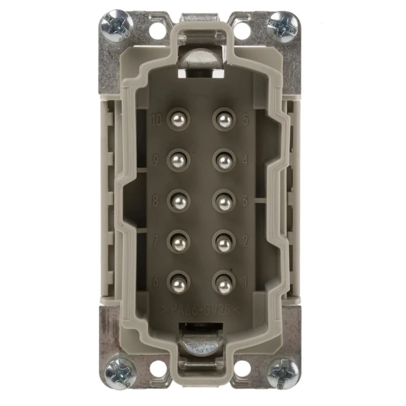 EPIC Heavy Duty Power Connector Insert 16A H-BE Series Male 10 Contacts 600V 10400100