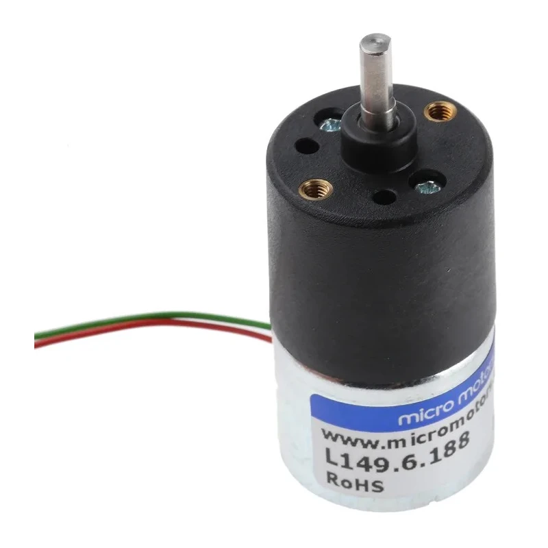 Micromotors Brushed Geared DC Geared Motor, 6V DC, 14 Ncm Torque, 7 RPM, 4 mm Shaft Diameter L149-6-188