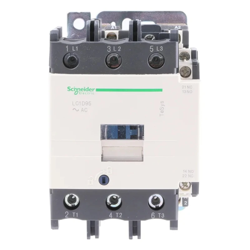 Schneider Electric Contactor 3-Pole, 95 A, 45 kW, 115V AC Coil, 3 NO, 1kV AC LC1D95FE7
