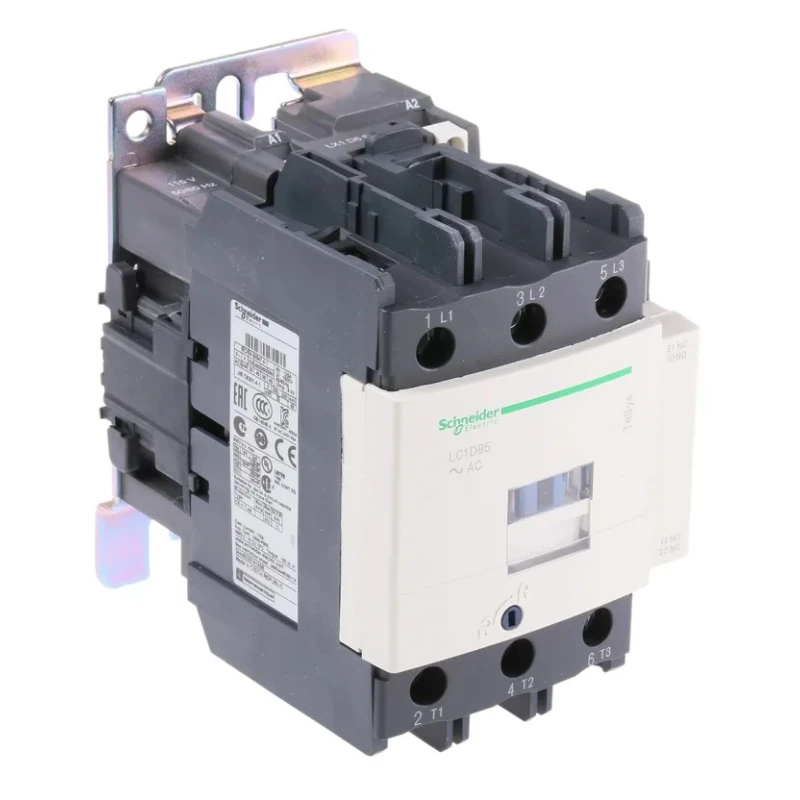 Schneider Electric Contactor 3-Pole, 95 A, 45 kW, 115V AC Coil, 3 NO, 1kV AC LC1D95FE7
