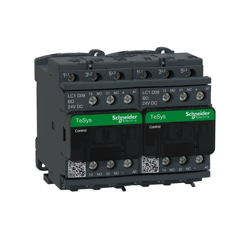 Schneider Electric Motor Control Contactor LC2D09BD, 24V DC Coil, 3-Pole, 9A, 4 kW, 690V AC LC2D09BD