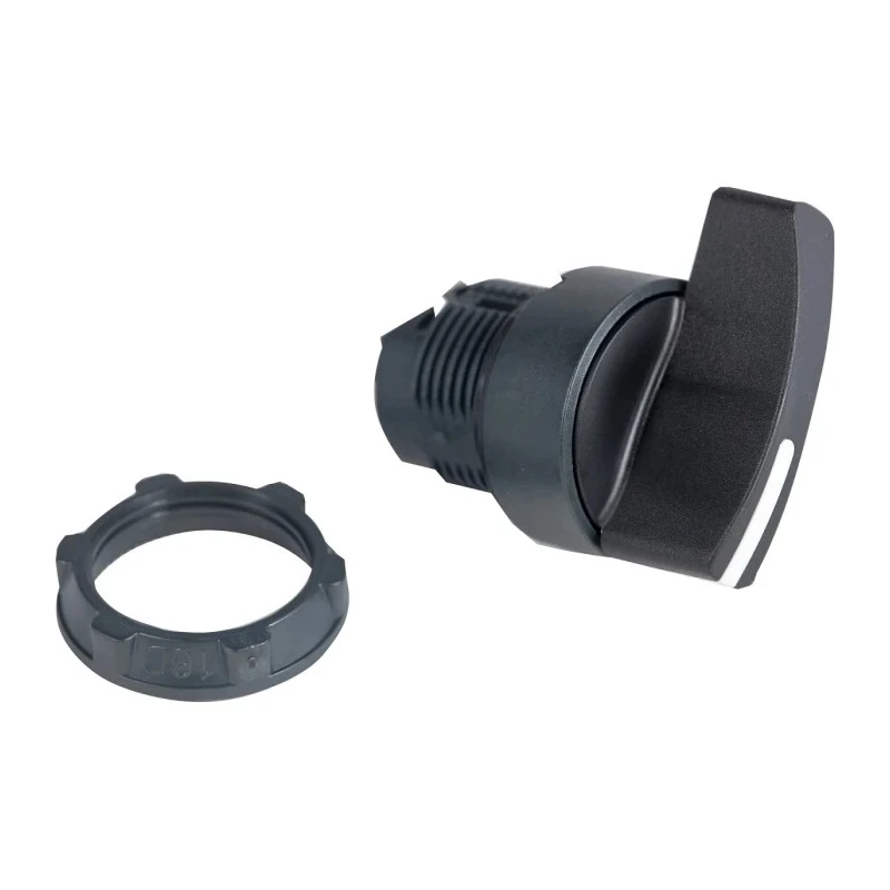 Schneider Electric Harmony Series 2 Position Selector Switch Head 22 mm Cutout Black Handle IP65 ZB5AJ2